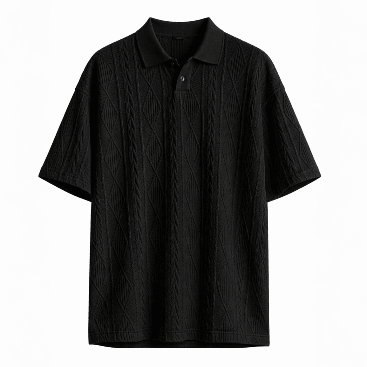 Textured Knit Polo Shirt - Gentlemen X