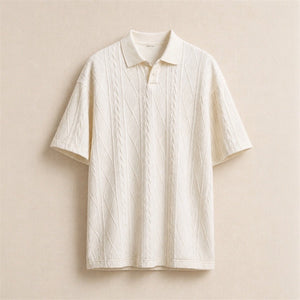 Textured Knit Polo Shirt - Gentlemen X