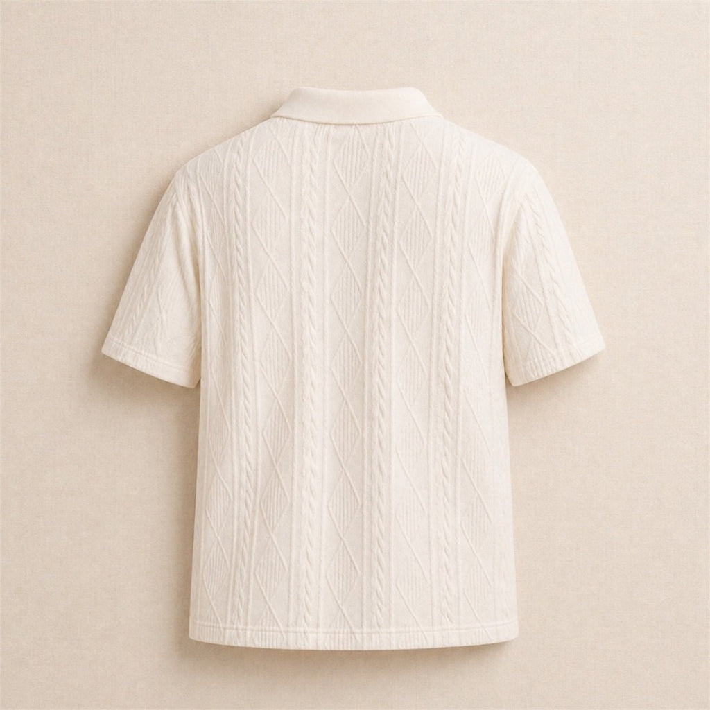 Textured Knit Polo Shirt - Gentlemen X