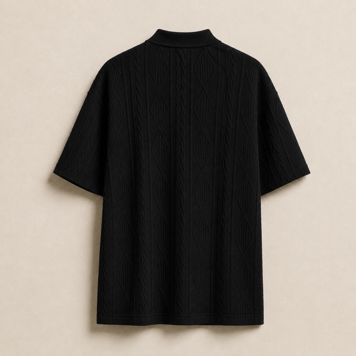 Textured Knit Polo Shirt - Gentlemen X