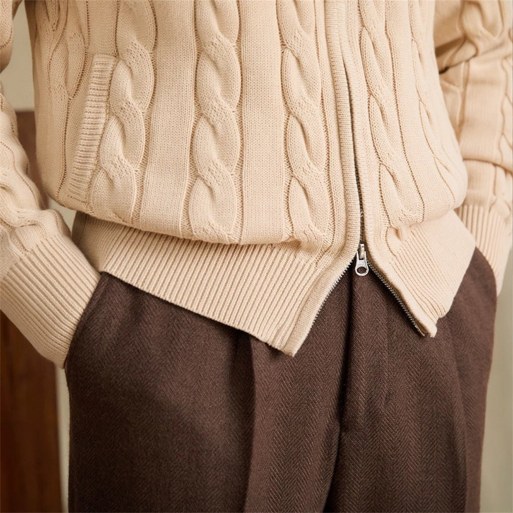 The Cable Zip Cardigan - Gentlemen X
