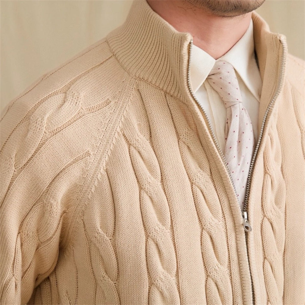 The Cable Zip Cardigan - Gentlemen X