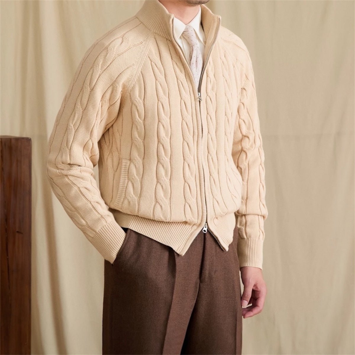 The Cable Zip Cardigan - Gentlemen X