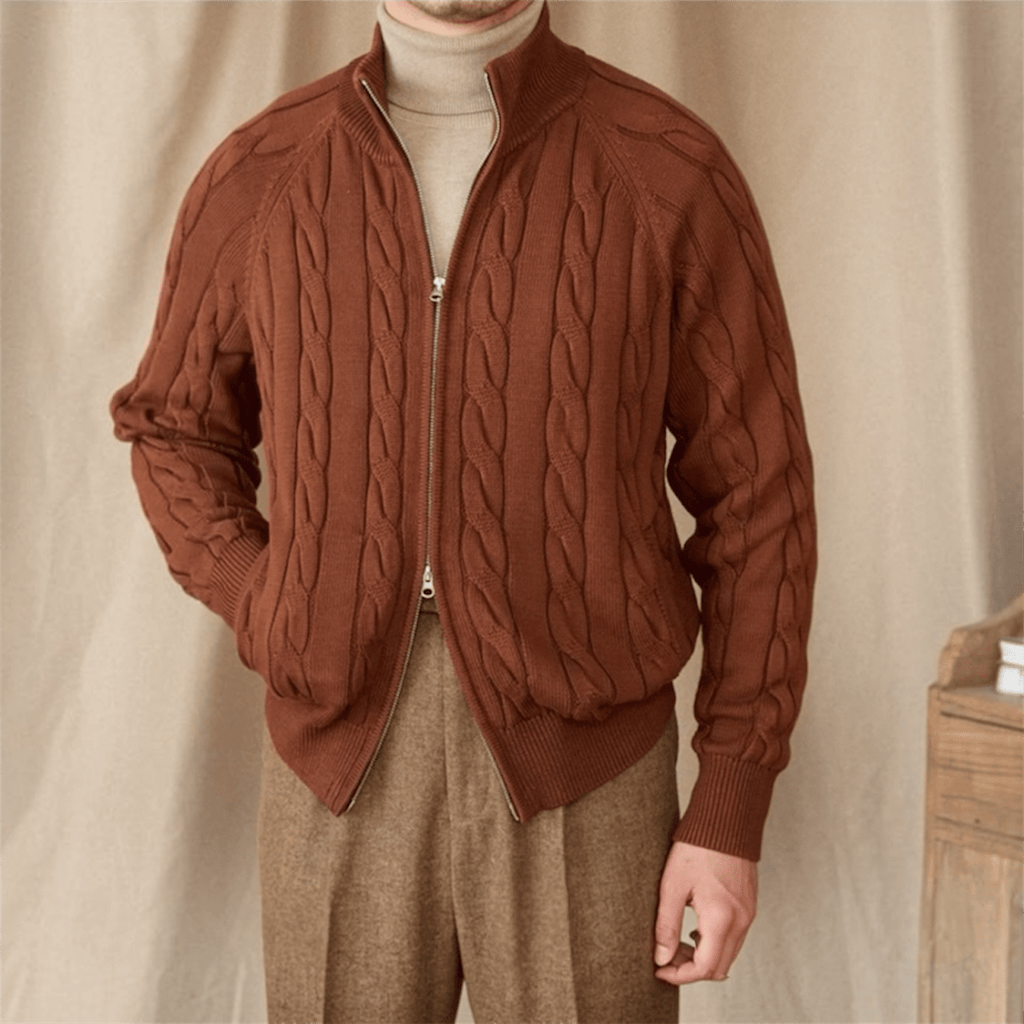 The Cable Zip Cardigan - Gentlemen X