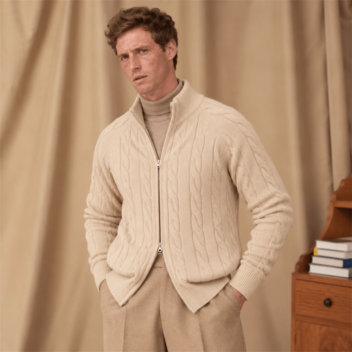 The Cable Zip Cardigan - Gentlemen X