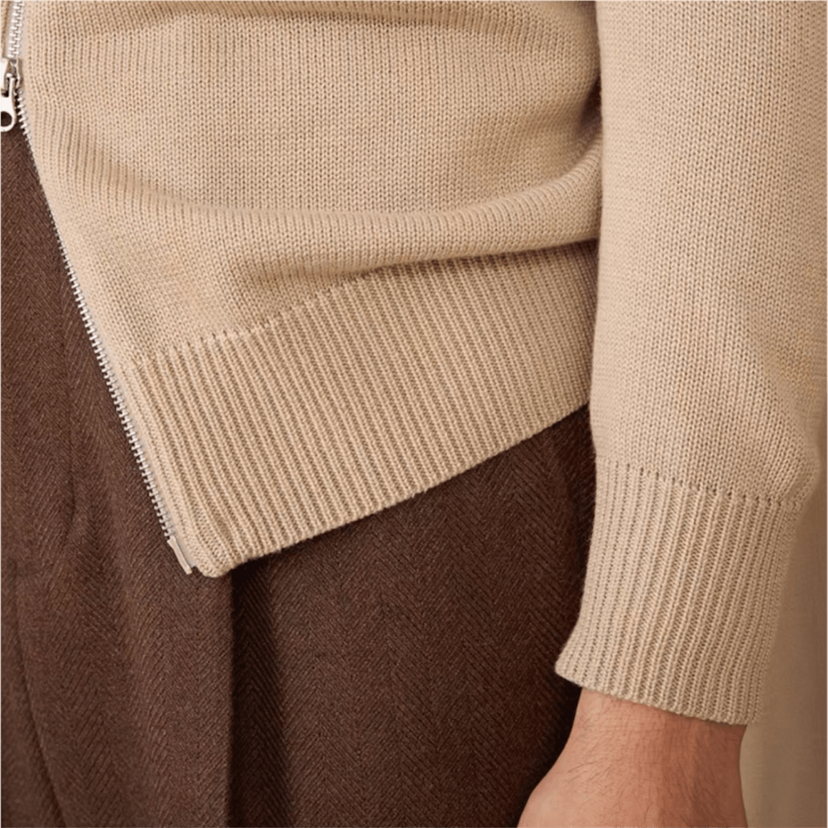 Patterned Zip-Up Cardigan - Gentlemen X