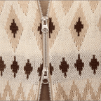 Patterned Zip-Up Cardigan - Gentlemen X