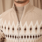 Patterned Zip-Up Cardigan - Gentlemen X