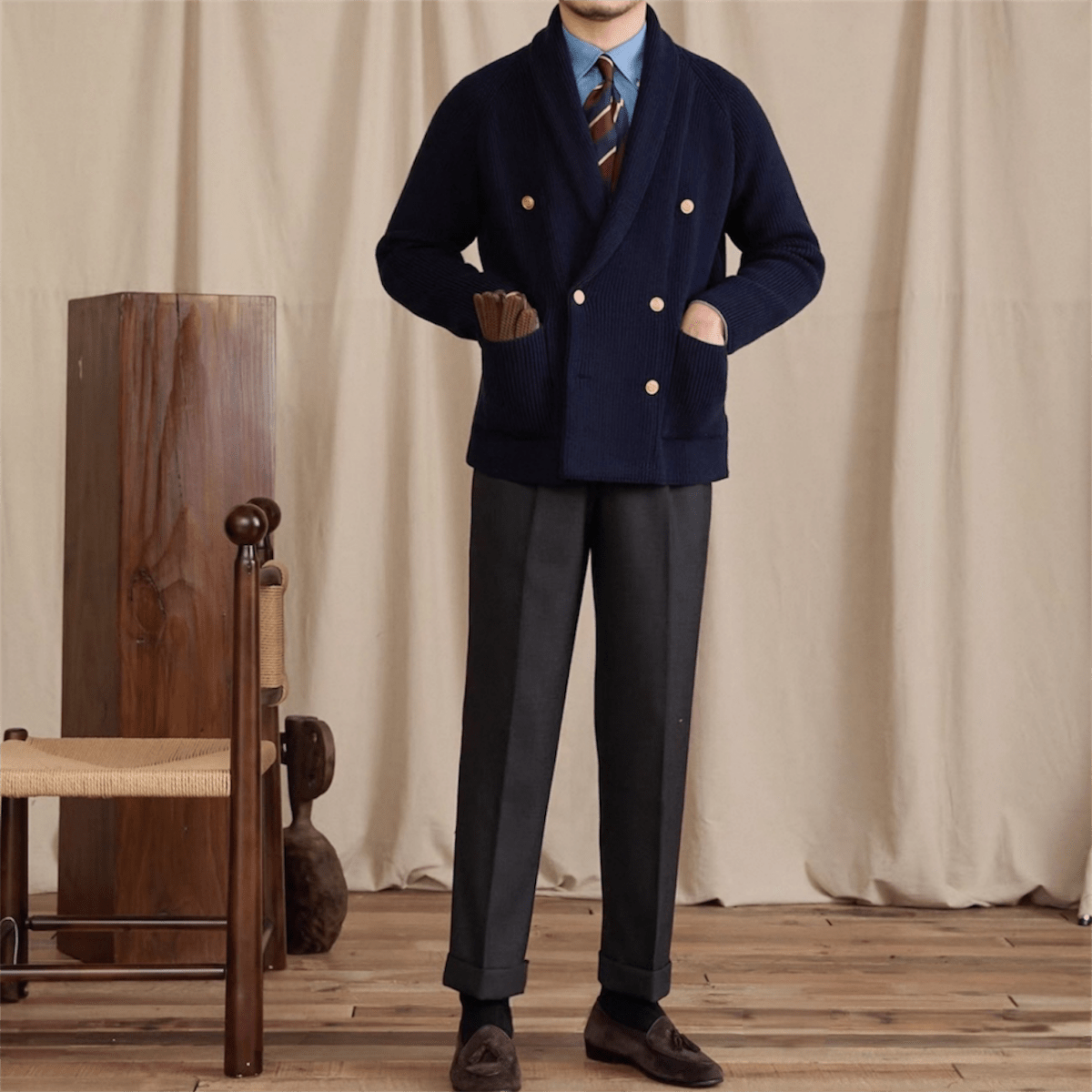 Double Shawl Cardigan - Gentlemen X
