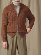 The Cable Zip Cardigan